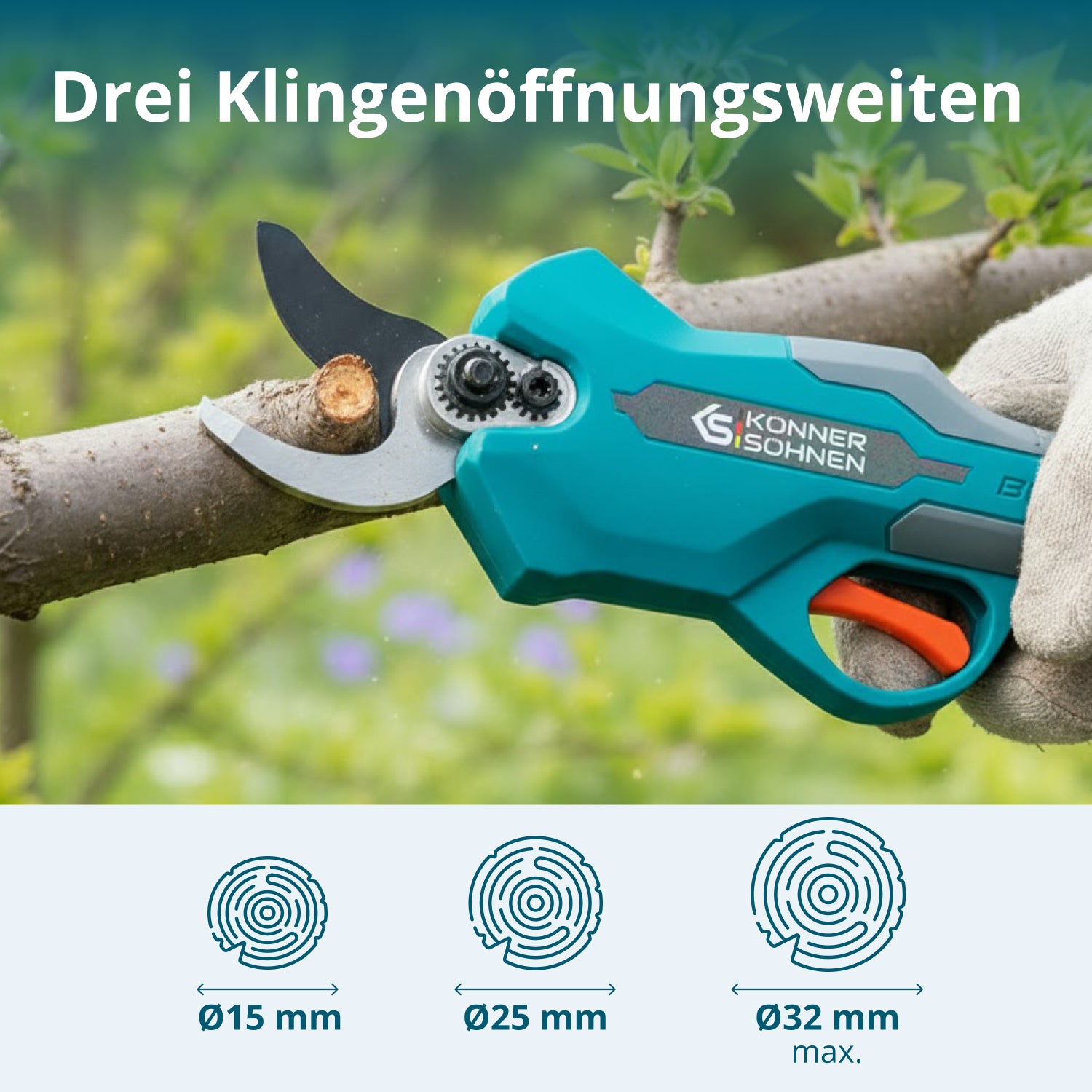 Akumulátorové elektrické prořezávací nůžky KS CPS20V-32 Case