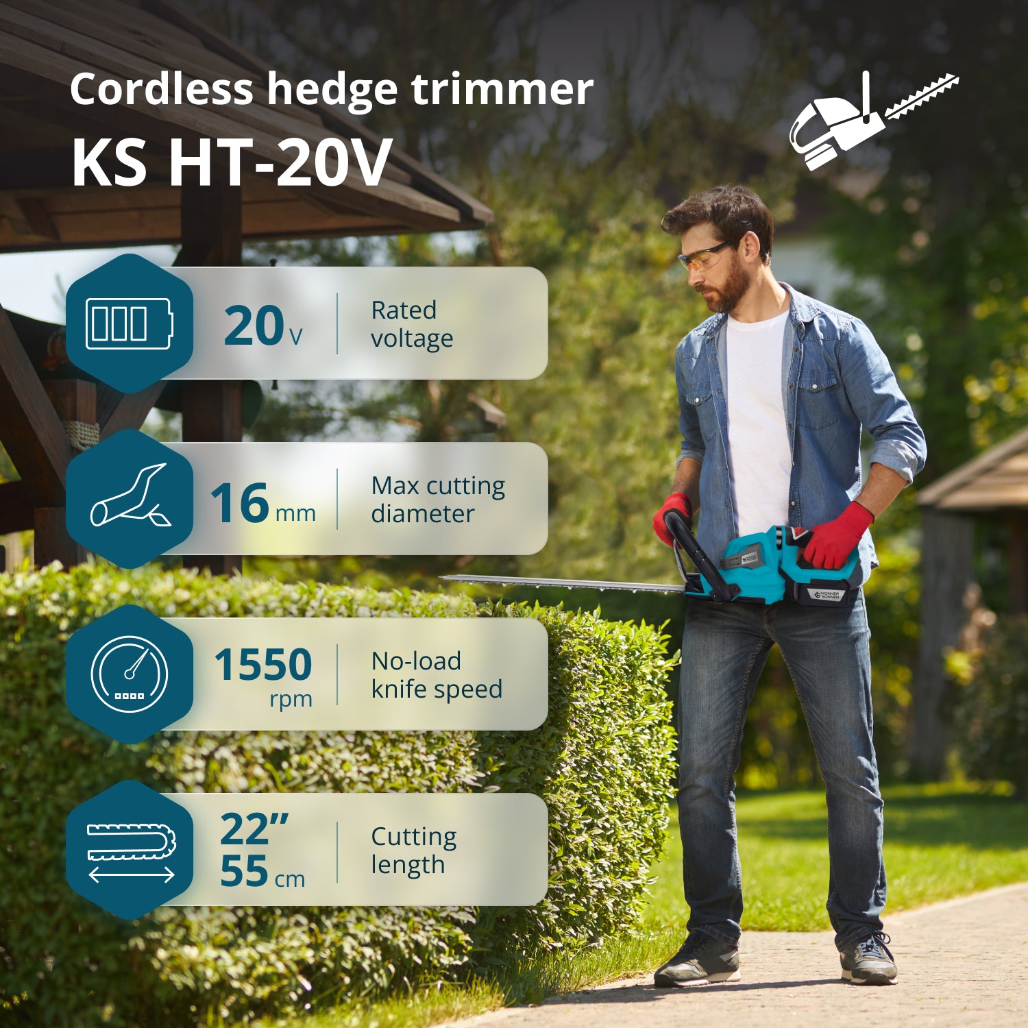 Cordless Hedge Trimmer KS HT-20V
