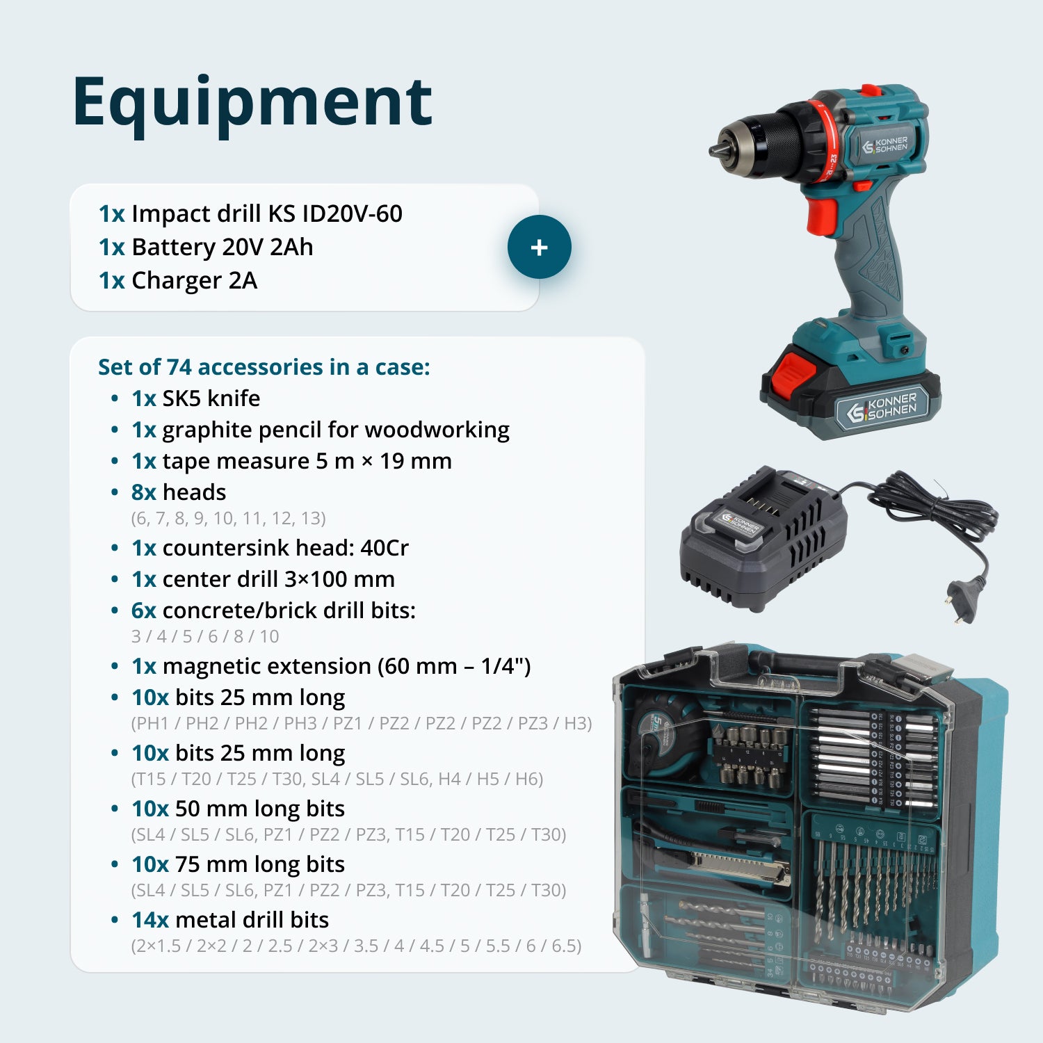 Cordless Master Set KS ID20V-60 KIT 74