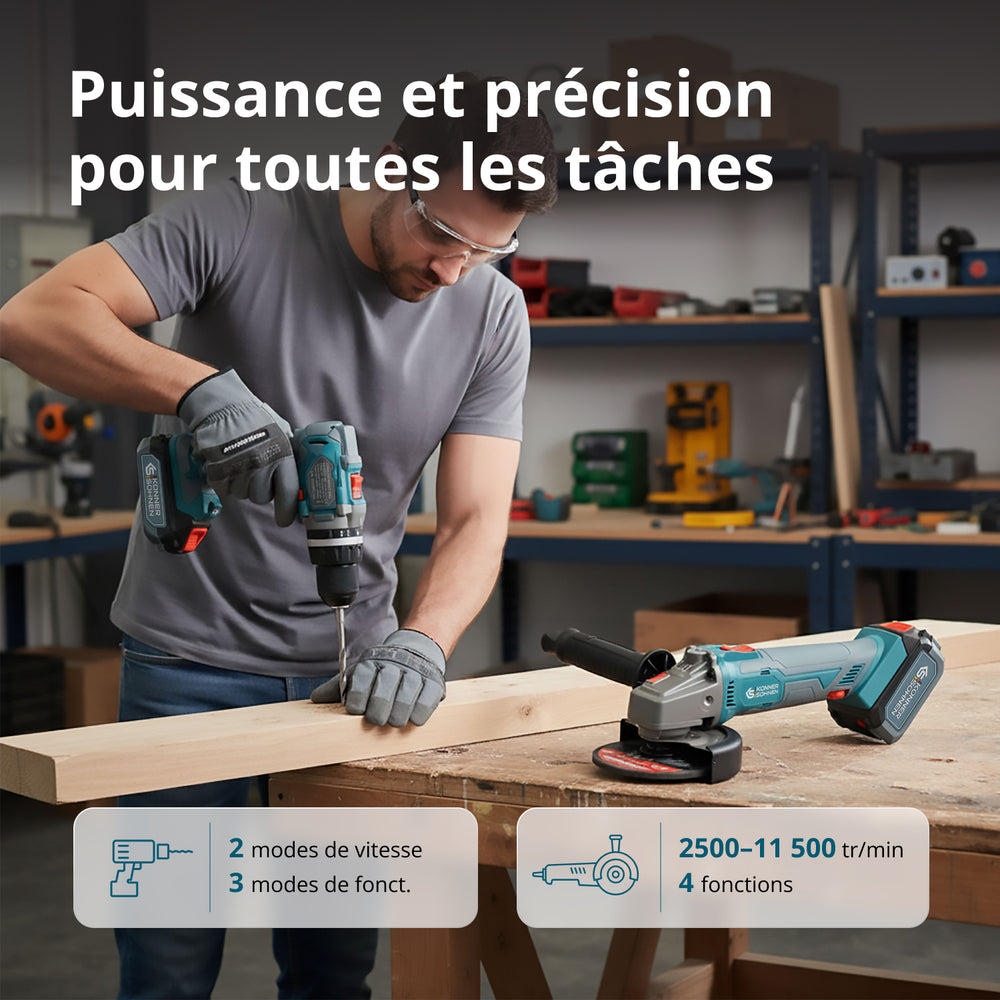 Kit d’Outils Sans Fil KS IDAGB 20V SET 1 
