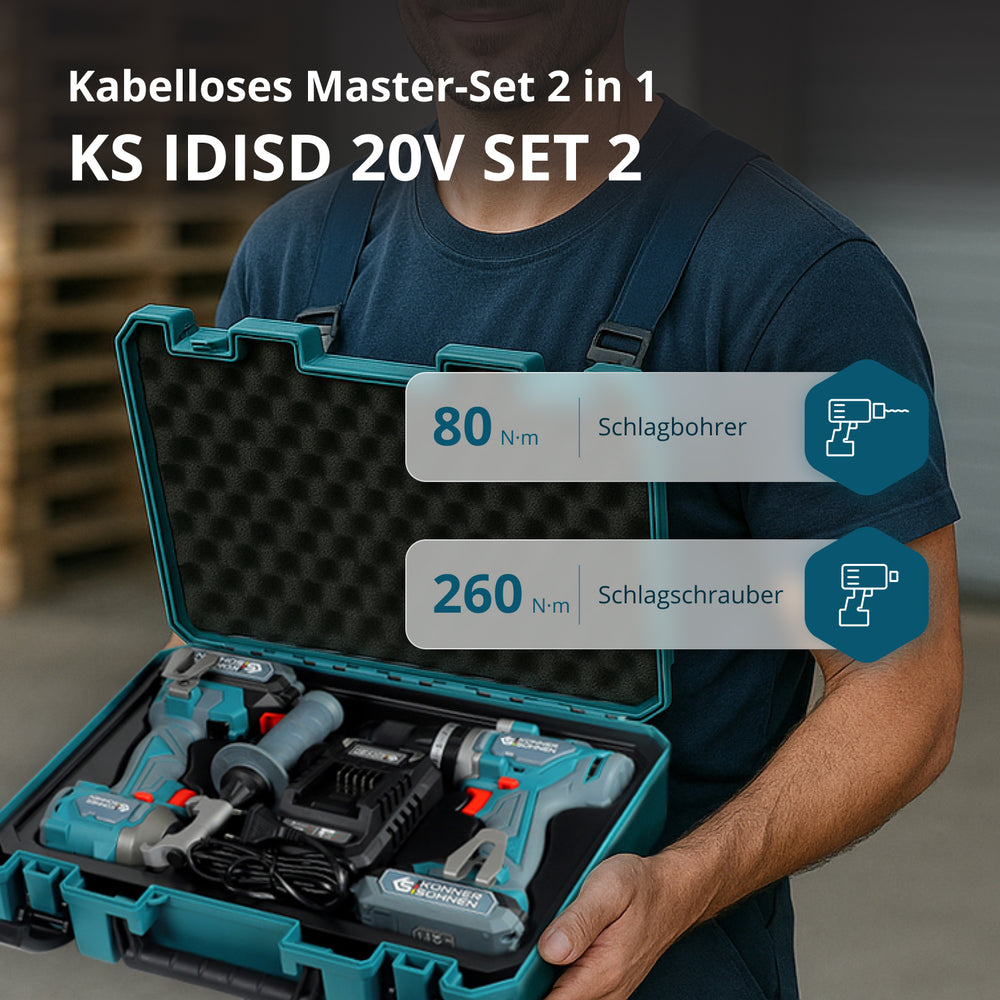 Vezeték nélküli Mester Készlet 2 az 1-ben KS IDISD 20V KÉSZLET 2