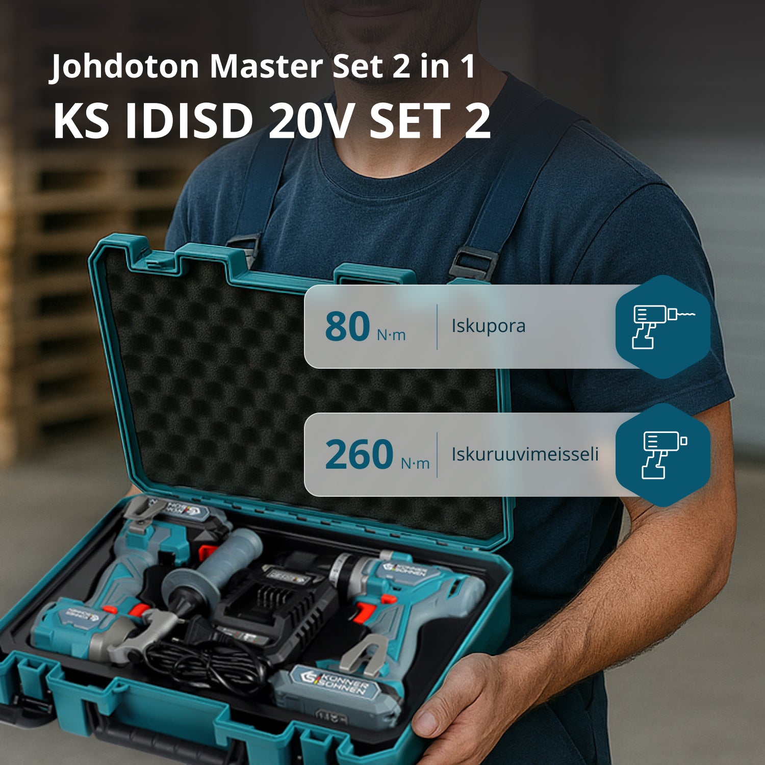 KS IDISD 20V SET 2 Kabelloses Master-Set 2in1