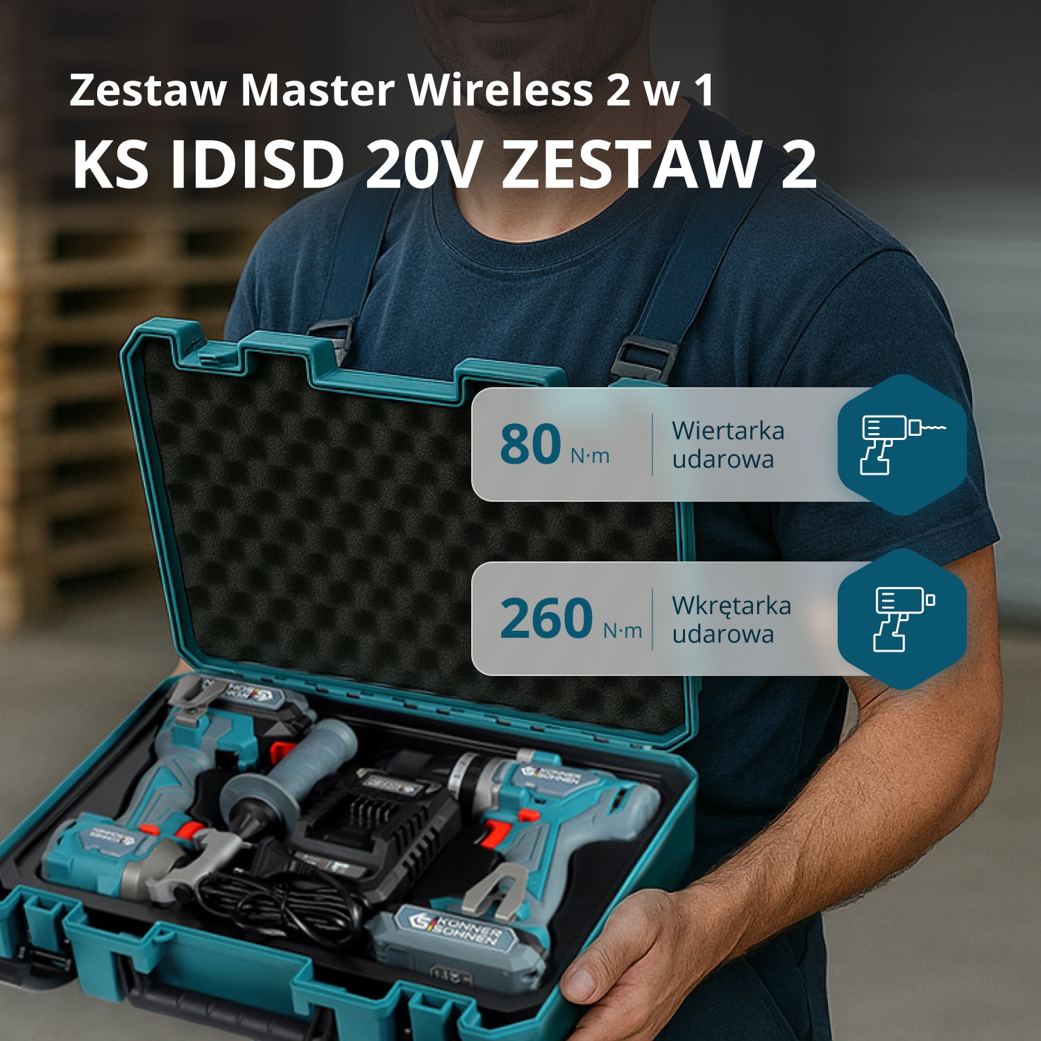 KS IDISD 20V SET 2 Zestaw bezprzewodowy Master Set 2w1