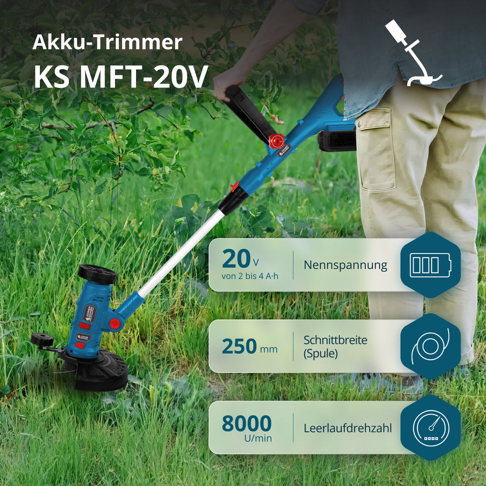 Sladdlös Multifunktionell Trimmer KS MFT-20V