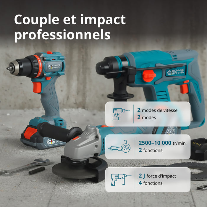Ensemble Master Sans Fil 3-en-1 KS RHAGD 20V SET 3 PLUS