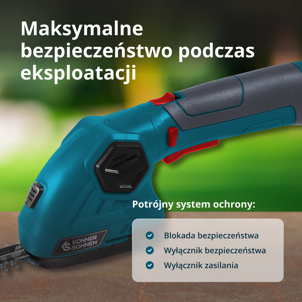 Akumulatorowe nozyce do trawy i Zywoptotu 2 w 1 KS SHT-8V