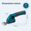 Taille-haie et cisaille à gazon 2 en 1 sans fil avec manche télescopique KS SHT-8V + Extension Pole thumbnail