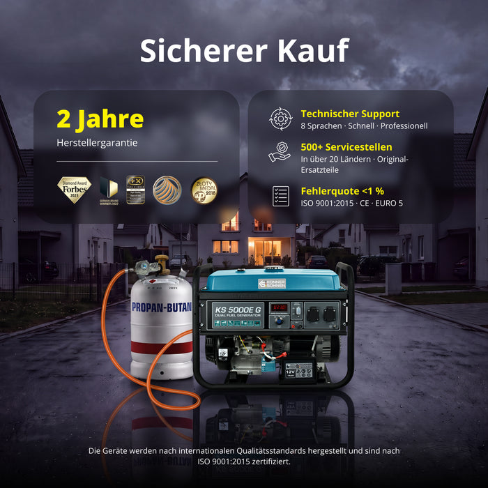 LPG/benzínový generátor „Könner & Söhnen“ KS 5000E G