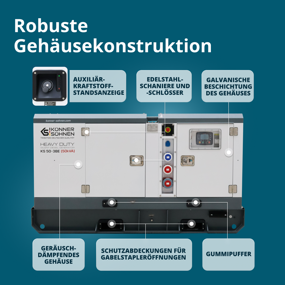Tre-faset dieselkraftværk KS 50-3BE