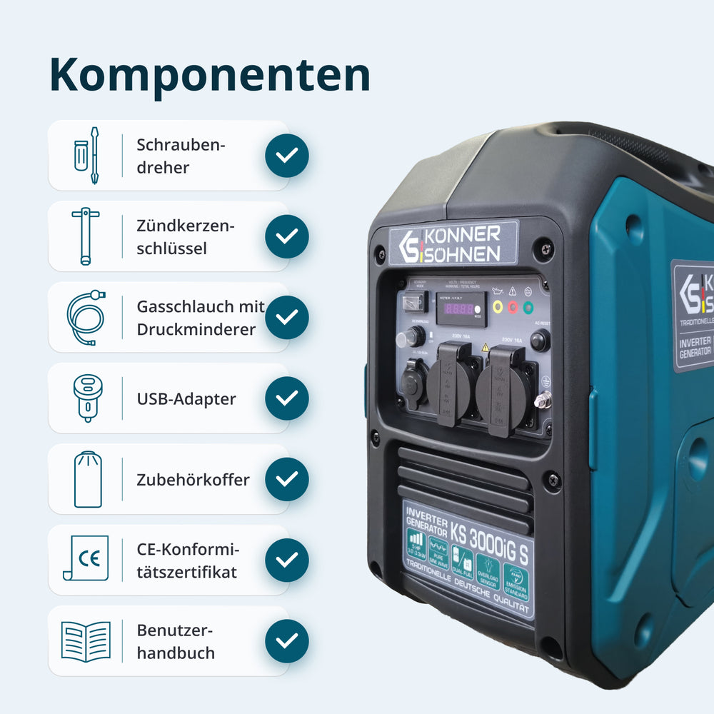 LPG/benzin inverteres generátor KS 3000iG S