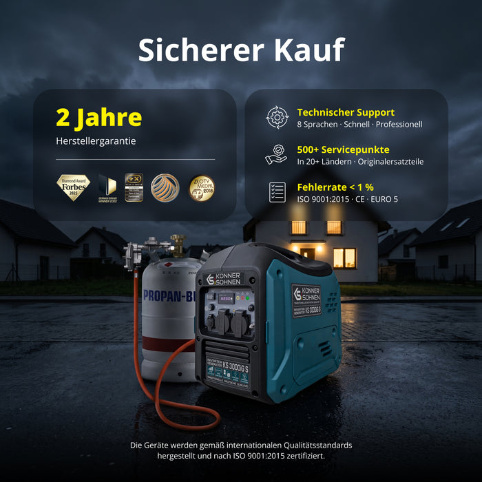 LPG/benzin inverteres generátor KS 3000iG S