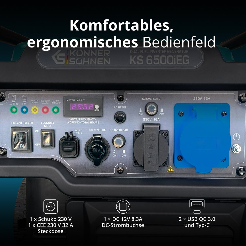 Διπλού Καυσίμου Inverter Γεννήτρια KS 6500iEG