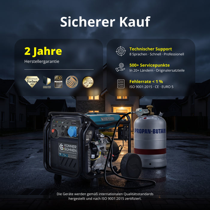 Инверторен генератор на LPG/бензин KS 8100iEG