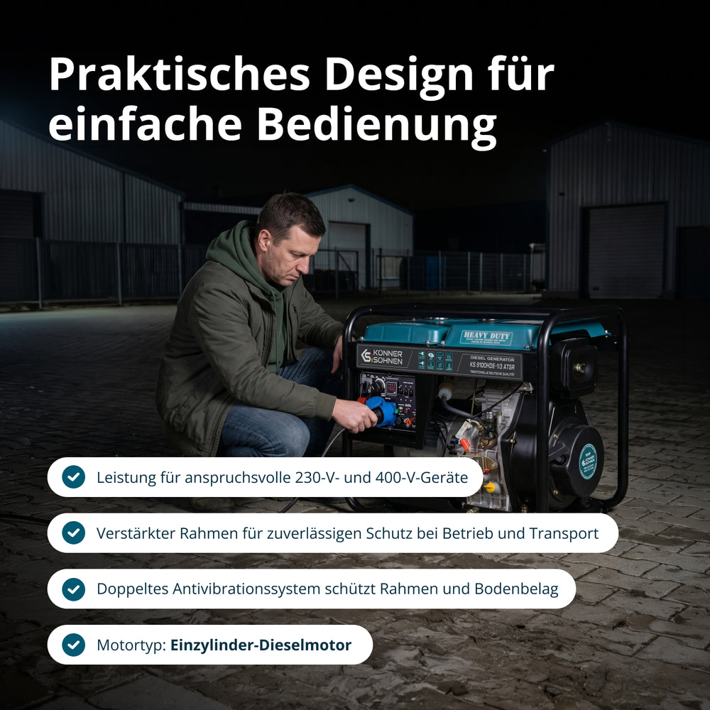 Dieselgenerator "Könner & Söhnen" KS 9100HDE-1/3 ATSR (EURO V)