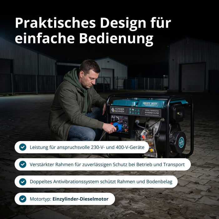 Dieselgenerator "Könner & Söhnen" KS 9100HDE-1/3 ATSR (EURO V)