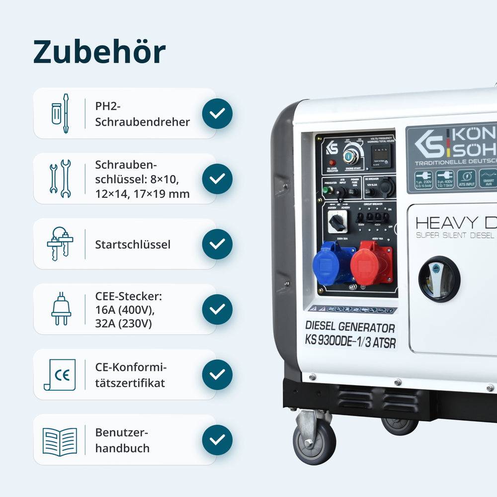 Дизелов генератор „Könner & Söhnen“ KS 9300DE-1/3 ATSR (EURO V)