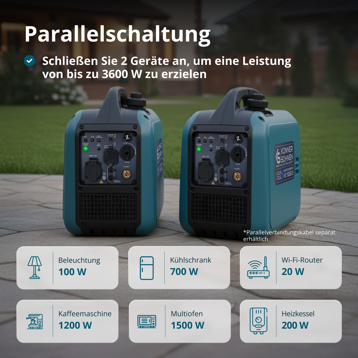 Invertergenerator (LPG/bensin) KS 1900iG S