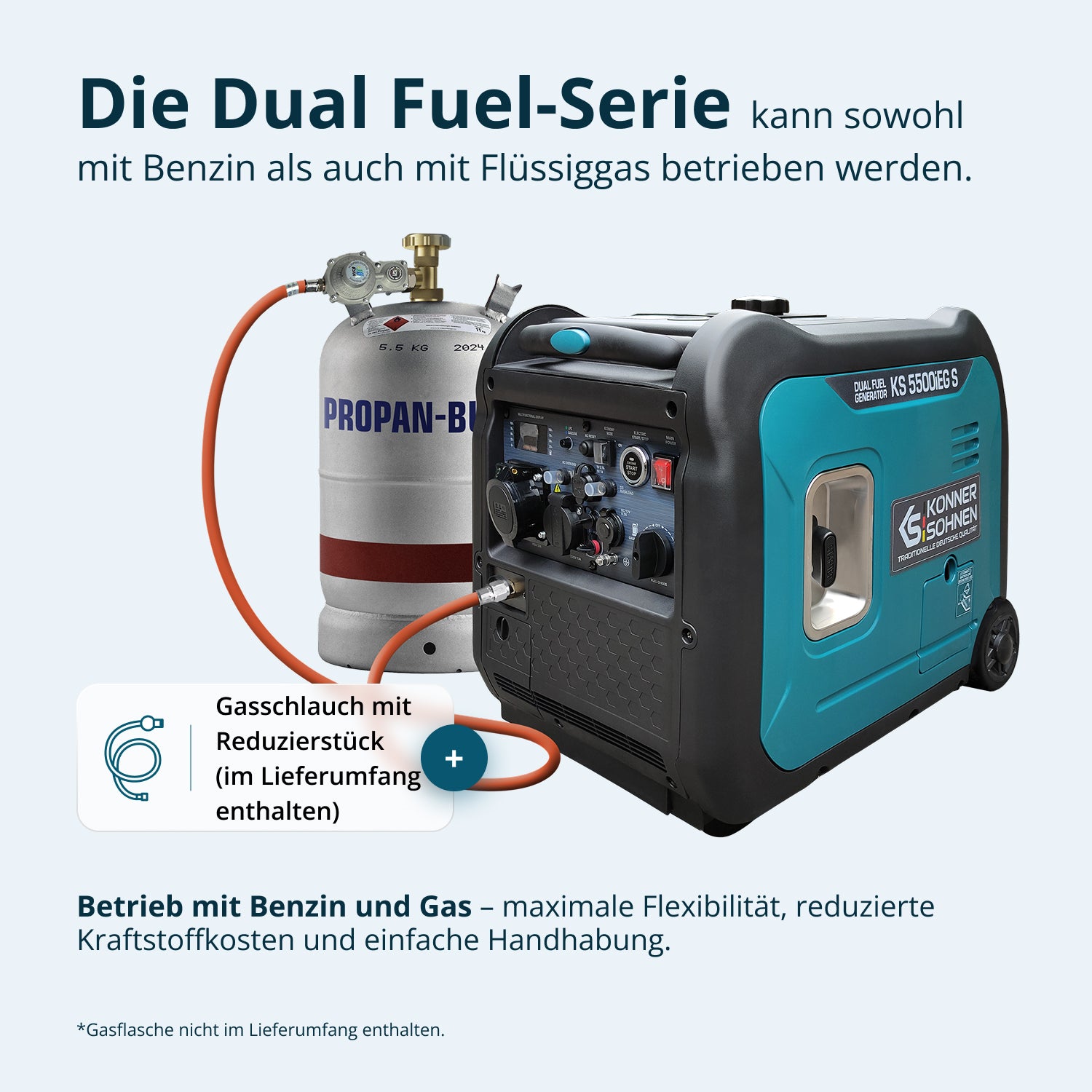 LPG/бензинов инверторен генератор KS 5500iEG S