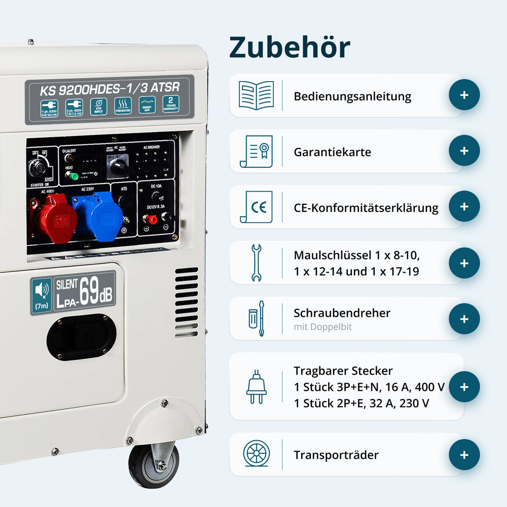 „Könner & Söhnen” KS 9200HDES-1/3 ATSR (EURO V) dízelgenerátor