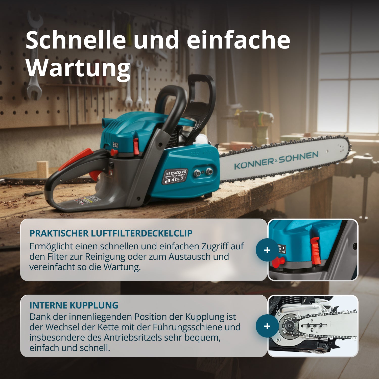 Benzínová motorová pila KS CS40G-20