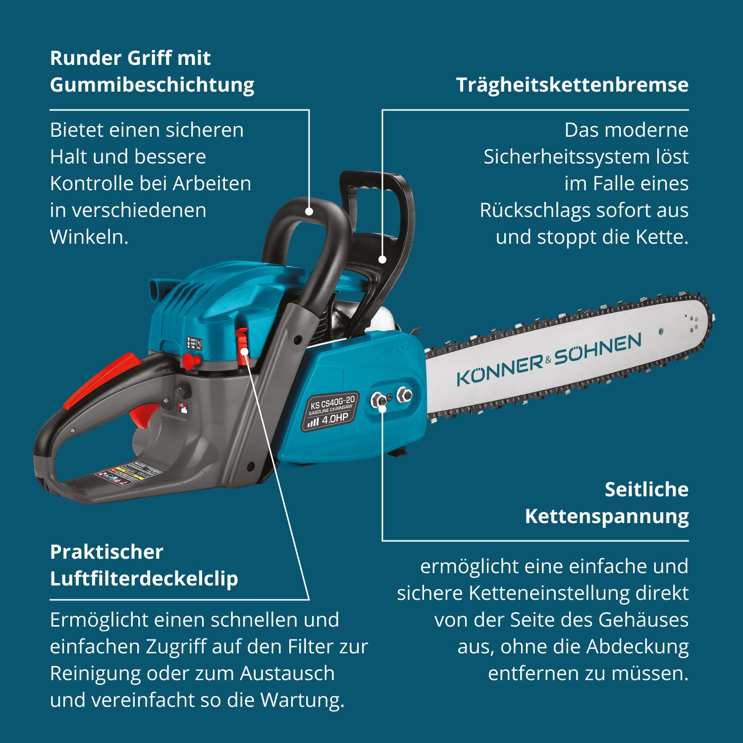 Benzínová motorová pila KS CS40G-20