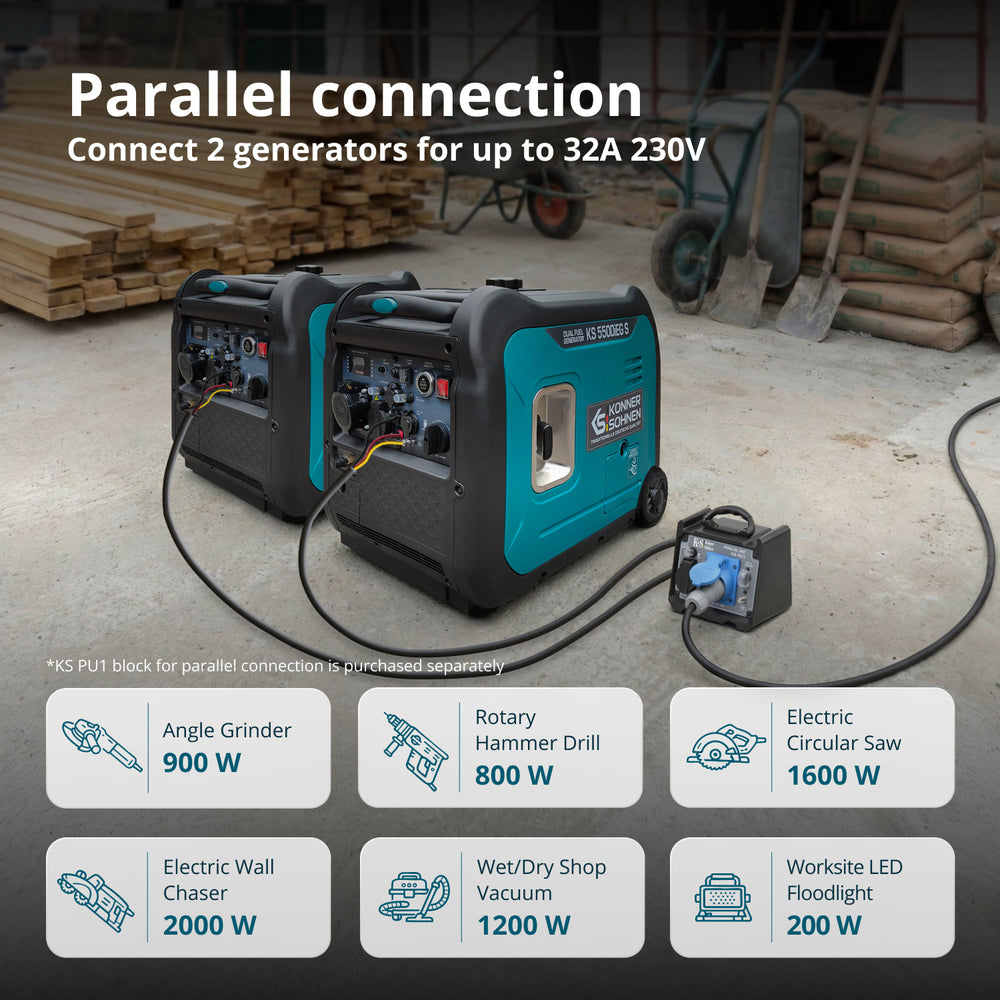 LPG/бензинов инверторен генератор KS 5500iEG S