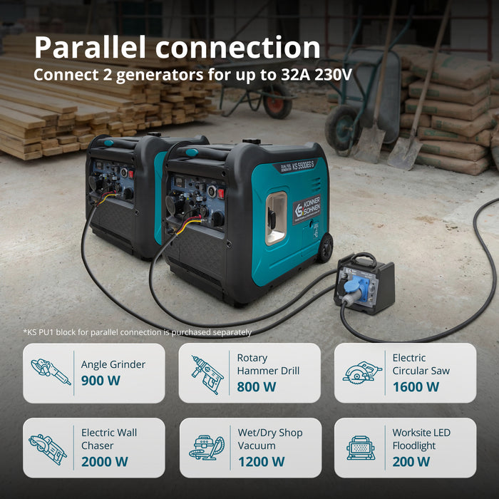 LPG/бензинов инверторен генератор KS 5500iEG S