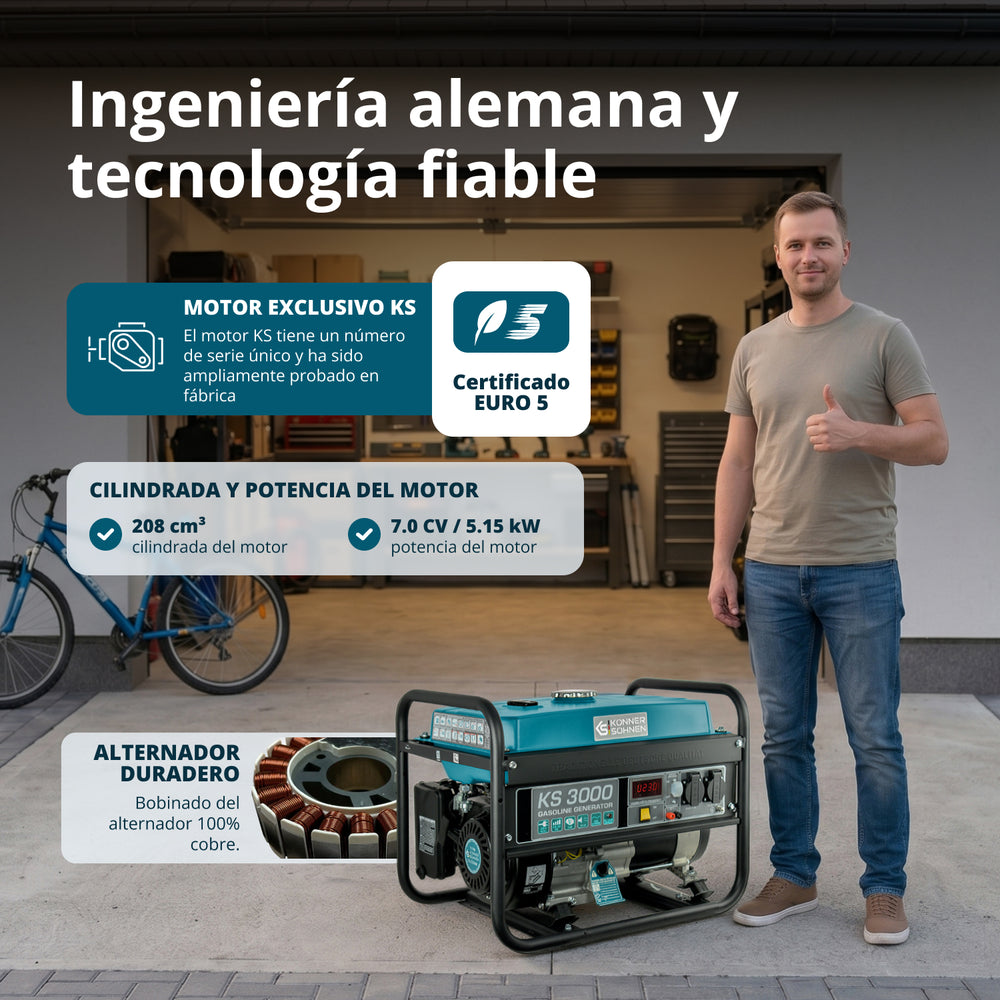 Generador de gasolina "Könner & Söhnen" KS 3000