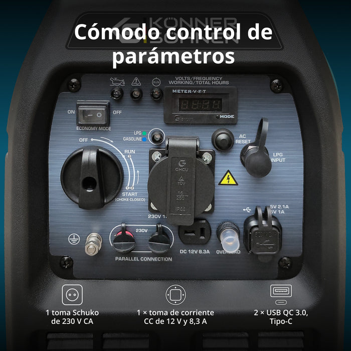 Generador inverter híbrido de gas/gasolina KS 3100iG S