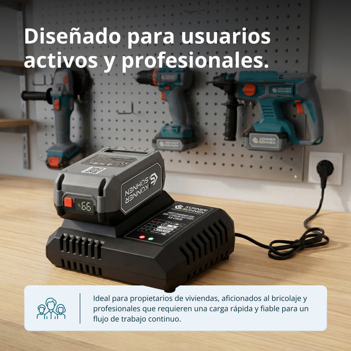 Cargador rápido para batería de litio de 20V KS C90A