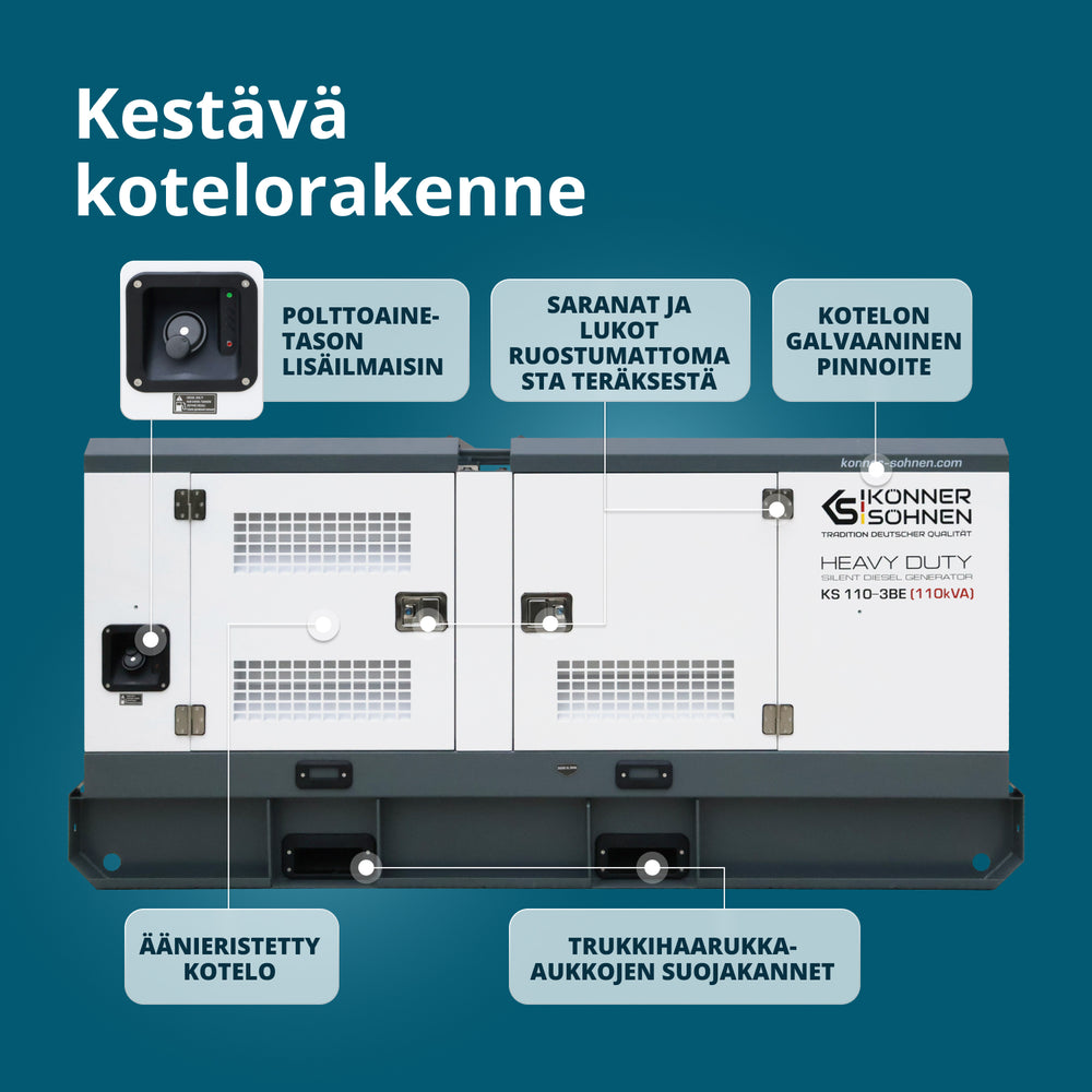 Kolmivaiheinen dieselvoimala KS 110-3BE
