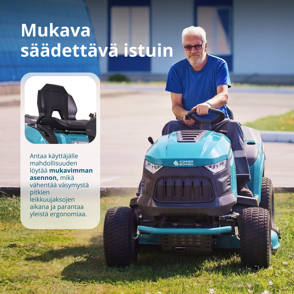 Bensiinikäyttöinen Traktoriruohonleikkuri KS 98TMG-H