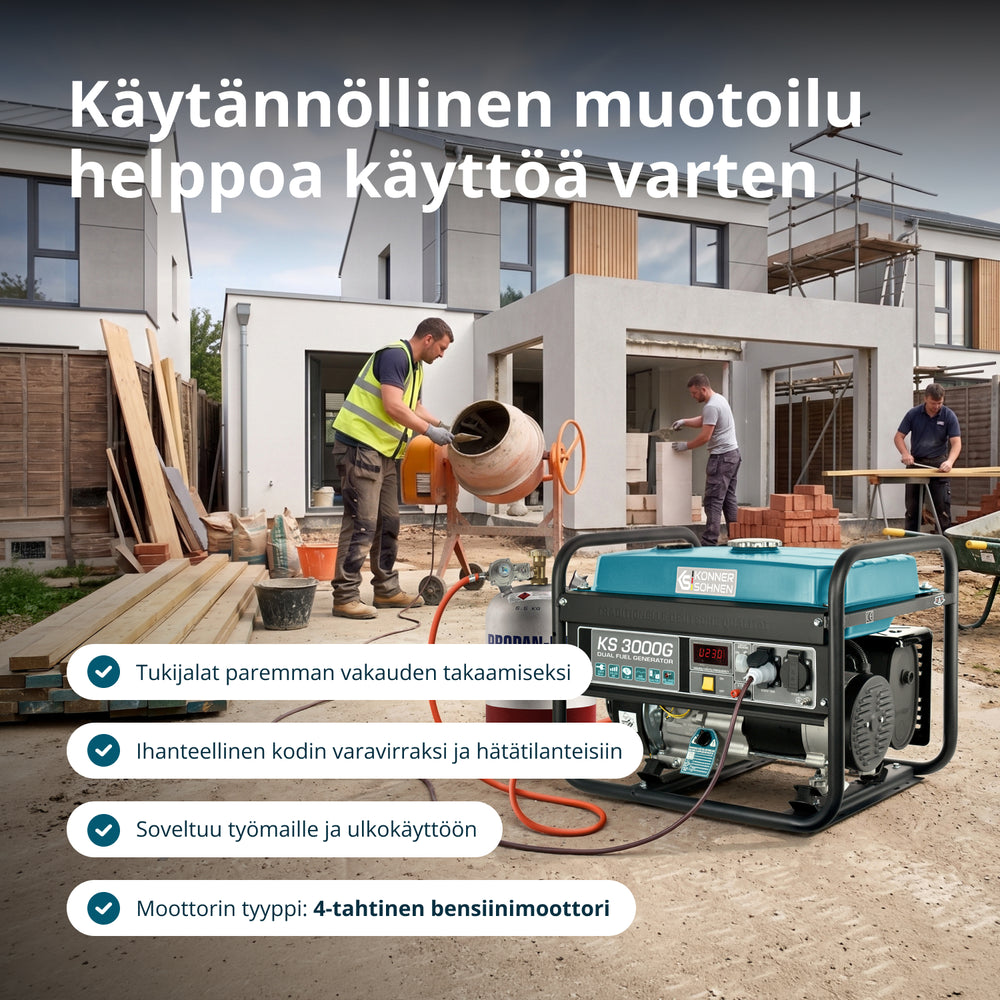 LPG/Bensiinigeneraattori 'Könner & Söhnen' KS 3000G