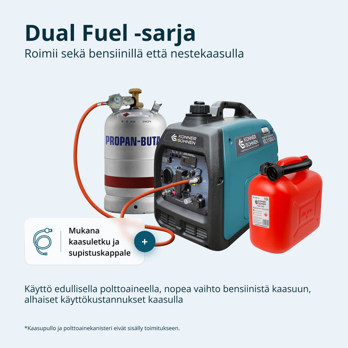 LPG/bensiini-invertterigeneraattori KS 3100iG S