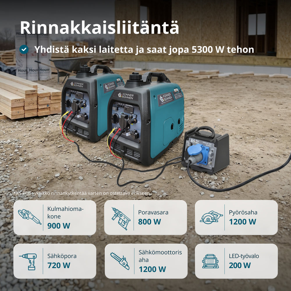 LPG/bensiini-invertterigeneraattori KS 3100iG S