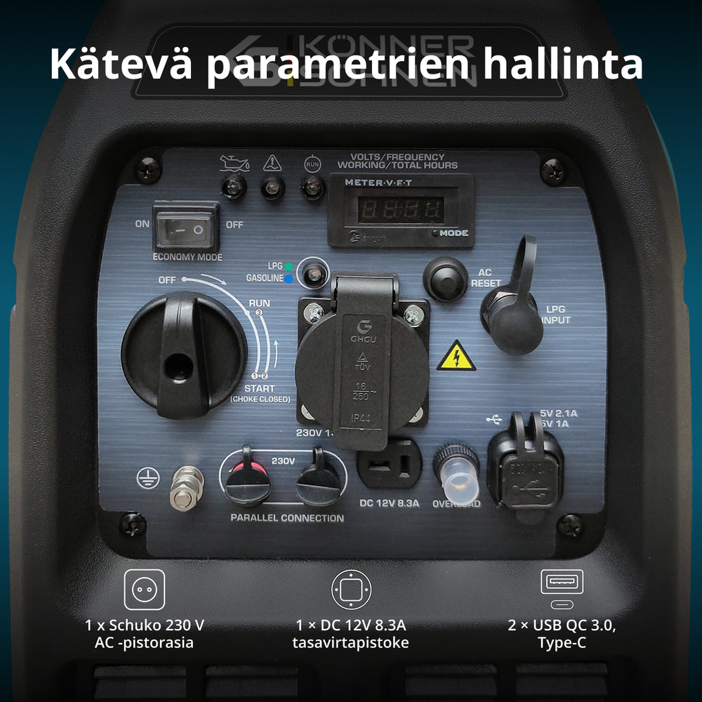 LPG/bensiini-invertterigeneraattori KS 3100iG S