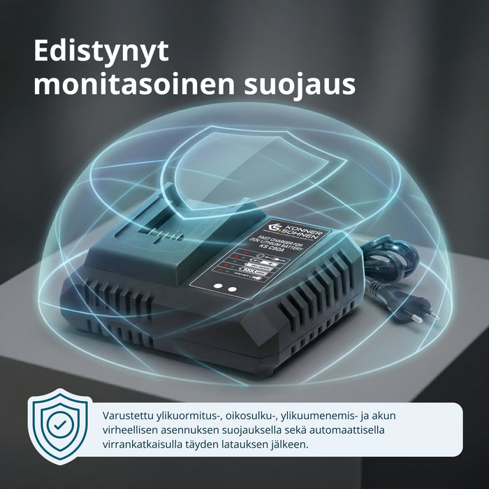 Pikalaturi 20V litiumakulle KS C90A