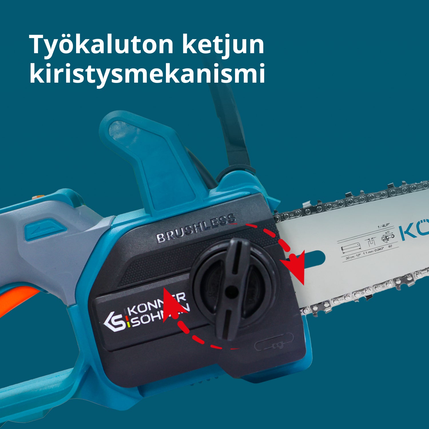Johdoton Mini Moottorisaha KS MCS20V-12 SET