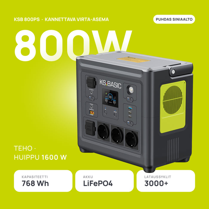 Kannettava virtalähde KSB 800PS