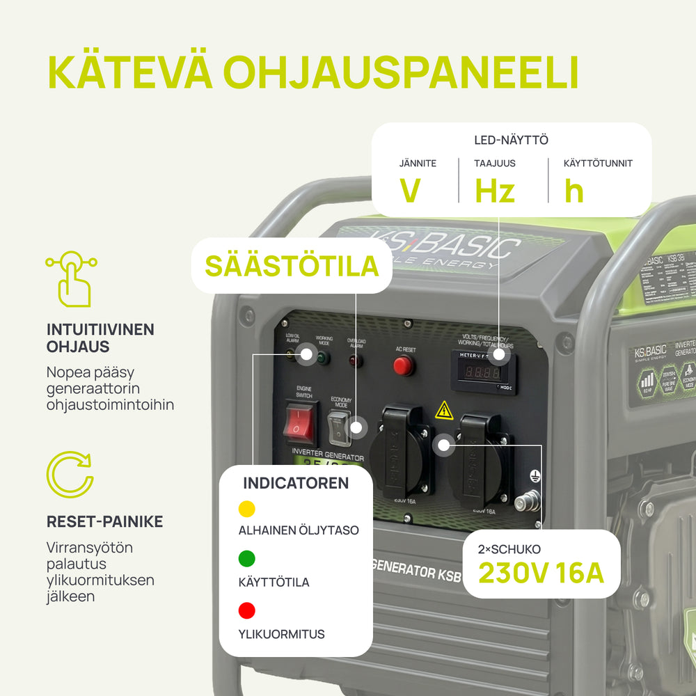 Invertterigeneraattori KSB 38i