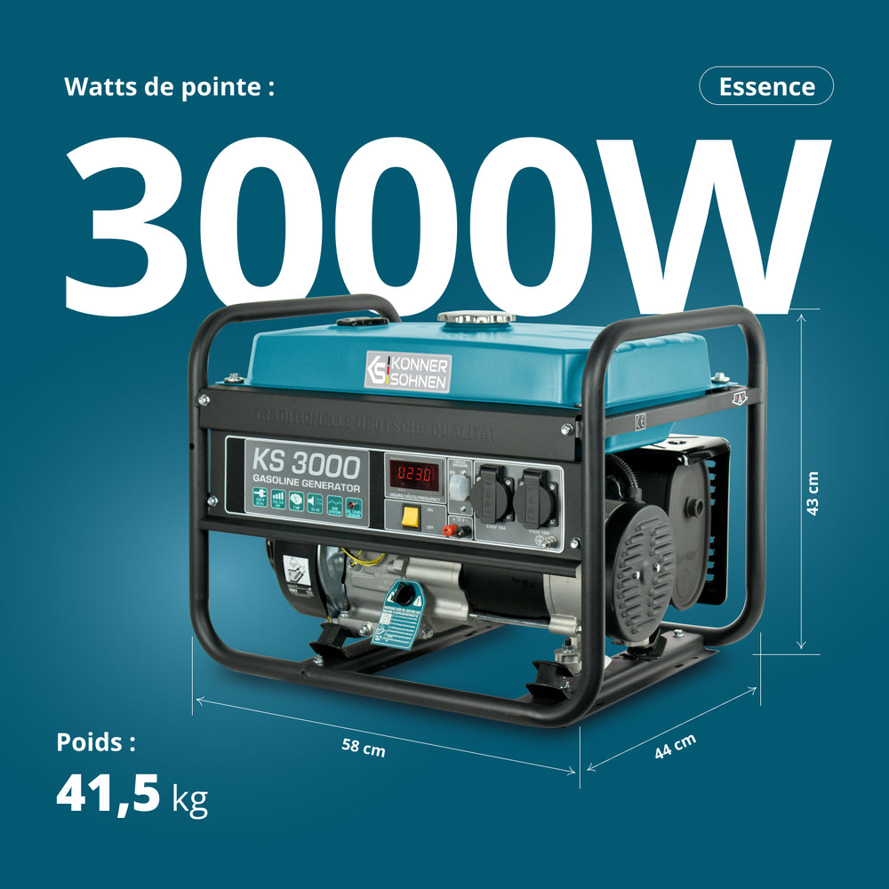 Groupe électrogène à essence "Könner & Söhnen" KS 3000