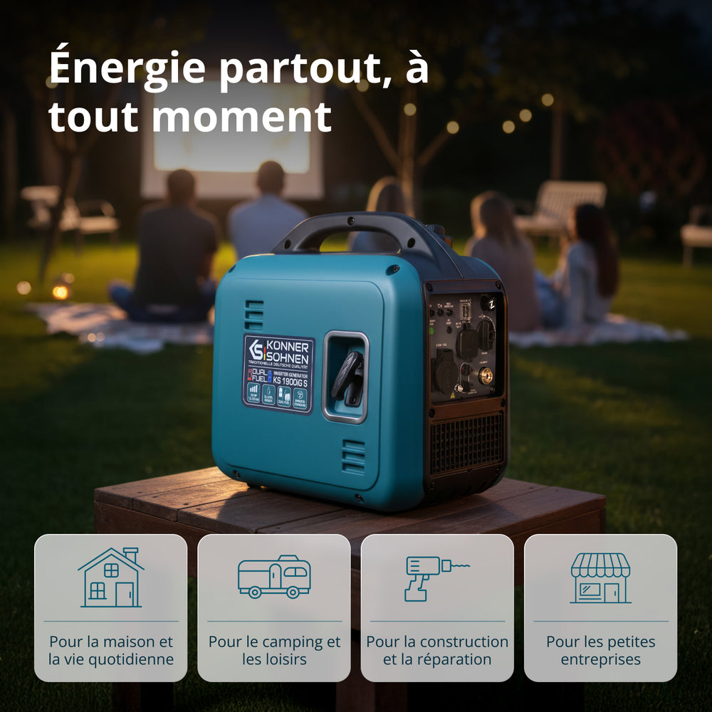 Groupe électrogène Inverter (gaz/essence) KS 1900iG S (Reconditionné – État excellent)