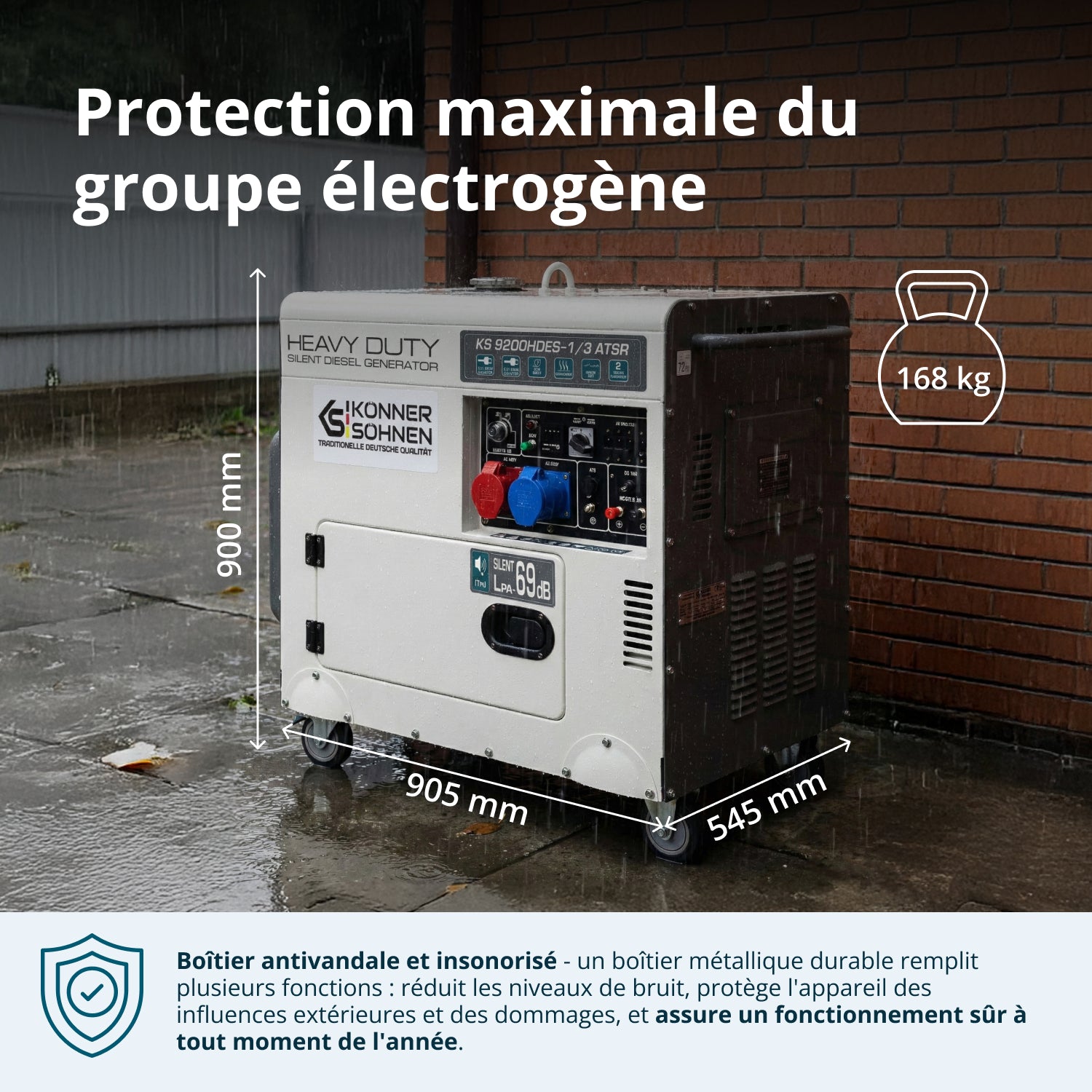 Groupe électrogène diesel "Könner & Söhnen" KS 9200HDES-1/3 ATSR (EURO V)
