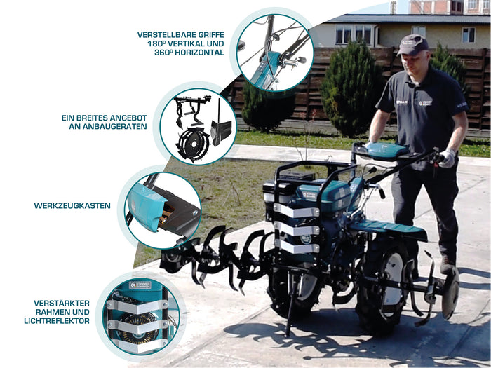 Бензинов мотофреза KS 9HP-1350G-3 (500)