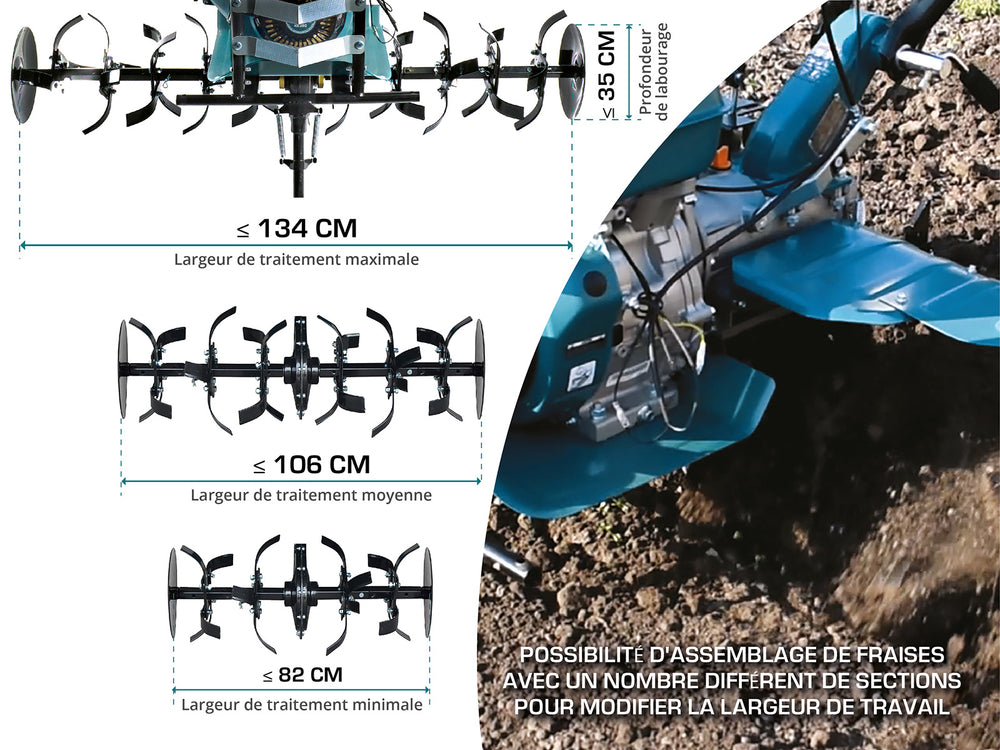 Мotoculteur à essence KS 9HP-1350G-3 (500)