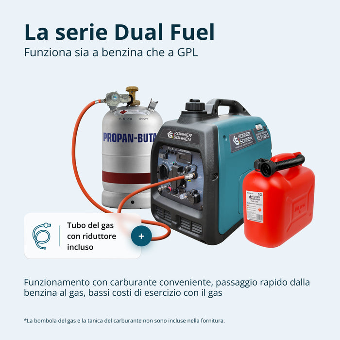 Generatore inverter GPL/benzina KS 3100iG S