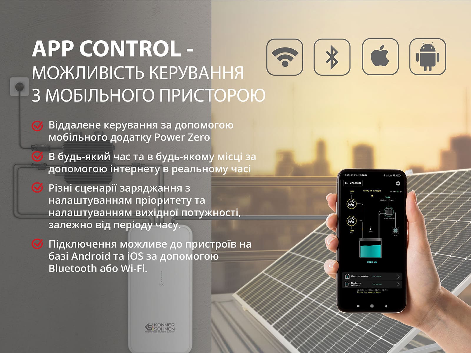 Балконна сонячна система KS SBS800-SET4