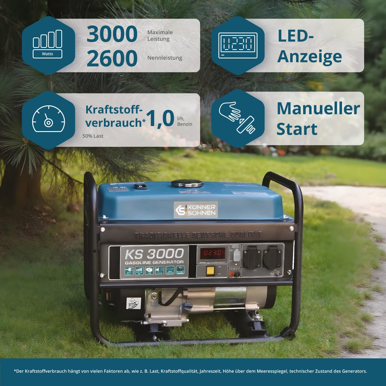 Generator pe benzină „Könner & Söhnen” KS 3000