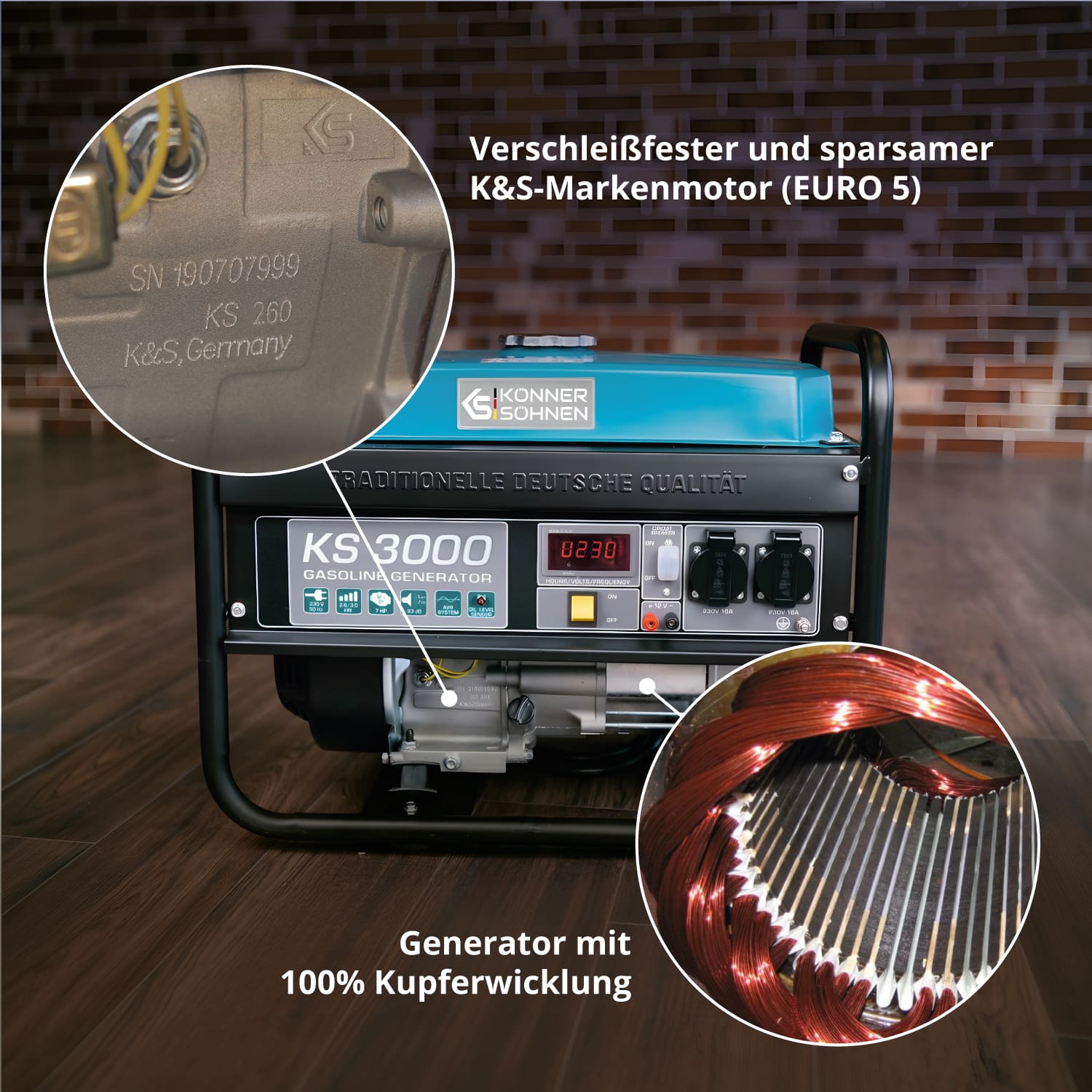 Generator pe benzină „Könner & Söhnen” KS 3000