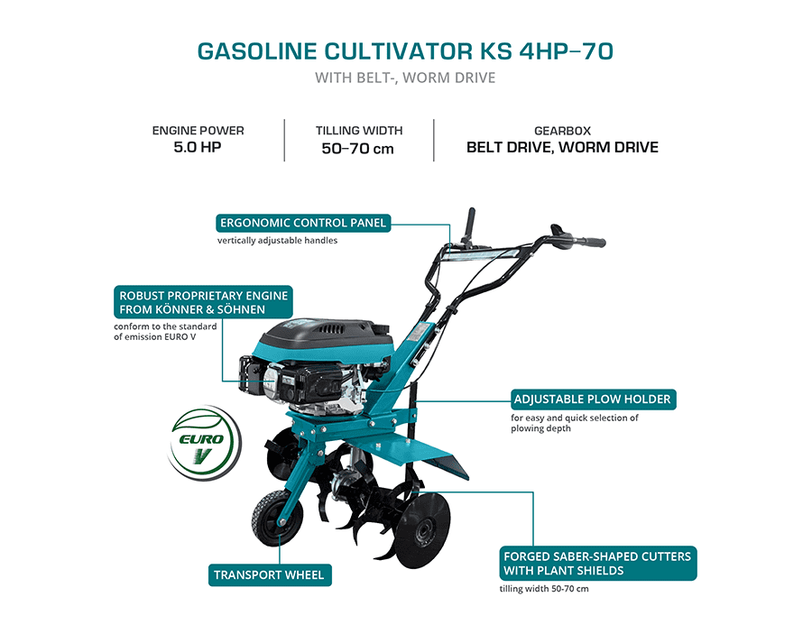 Motozappa a benzina KS 4HP-70
